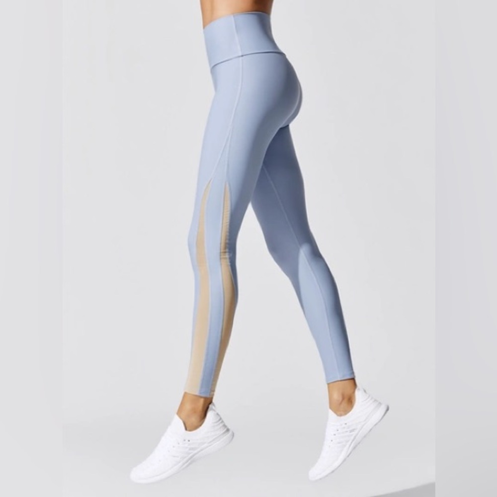 Women's Blue and Tan Leggings